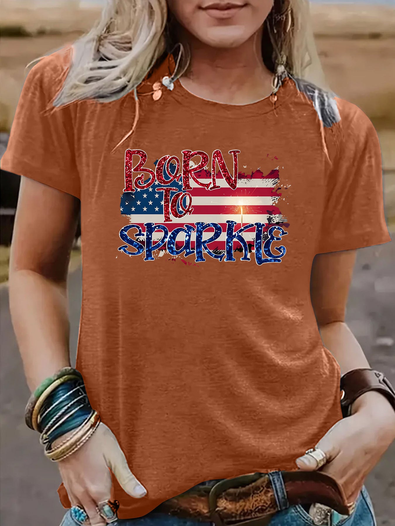 Casual Cotton Short Sleeve T-shirt For Women Featuring Printing Design