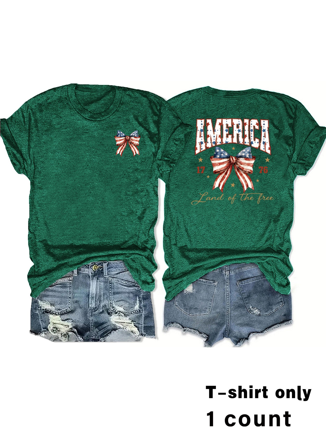 Casual Short Sleeve T-shirt For Women In Cotton Fabric Featuring Printing Pattern