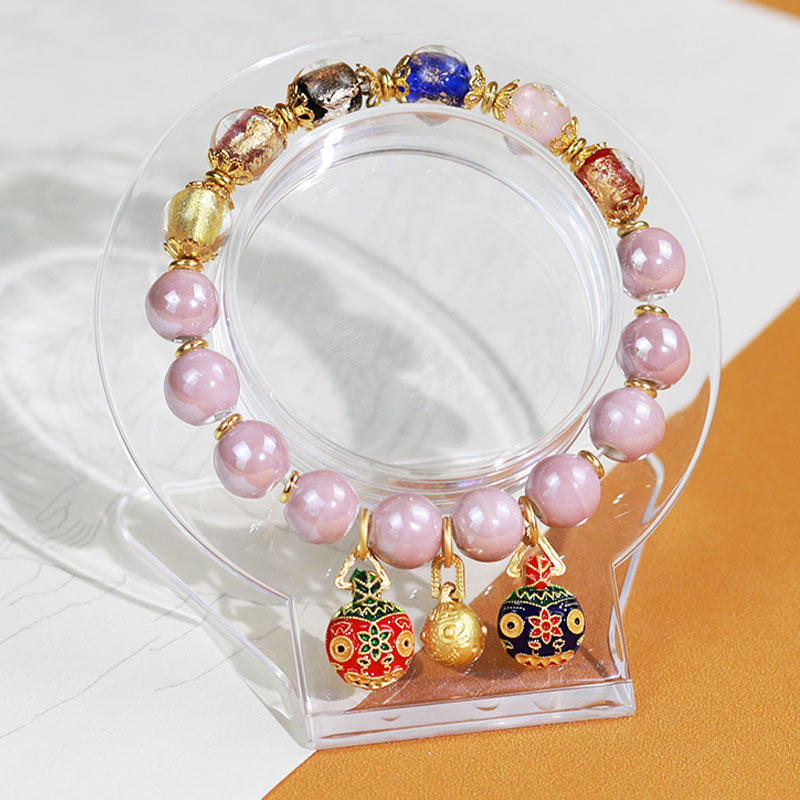 Ethnic Style Crystal Bracelet For Unisex In Purple Featuring Cloisonne Alloy Craftsmanship