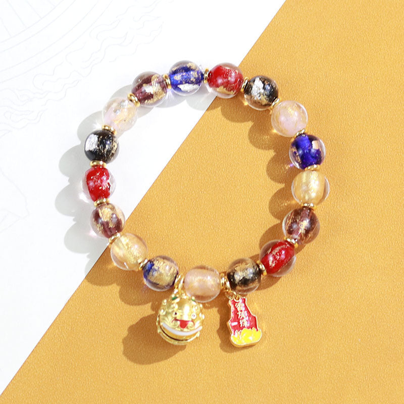 Ethnic Style Crystal Bracelet For Unisex In Purple Featuring Cloisonne Alloy Craftsmanship
