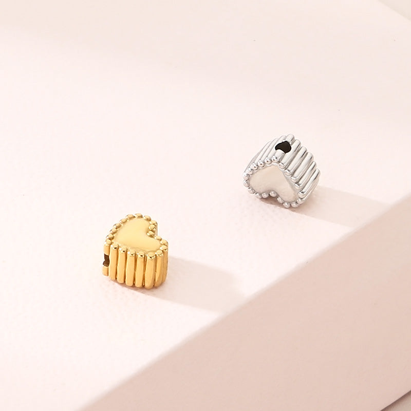 Heart Shape Pendant In 304 Stainless Steel With 18K Real Gold Plated 0.03µm PVD Coated Electroplated Finish, 1 Piece