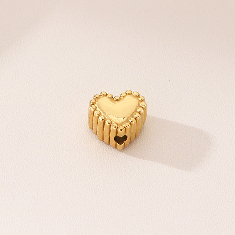 Heart Shape Pendant In 304 Stainless Steel With 18K Real Gold Plated 0.03µm PVD Coated Electroplated Finish, 1 Piece