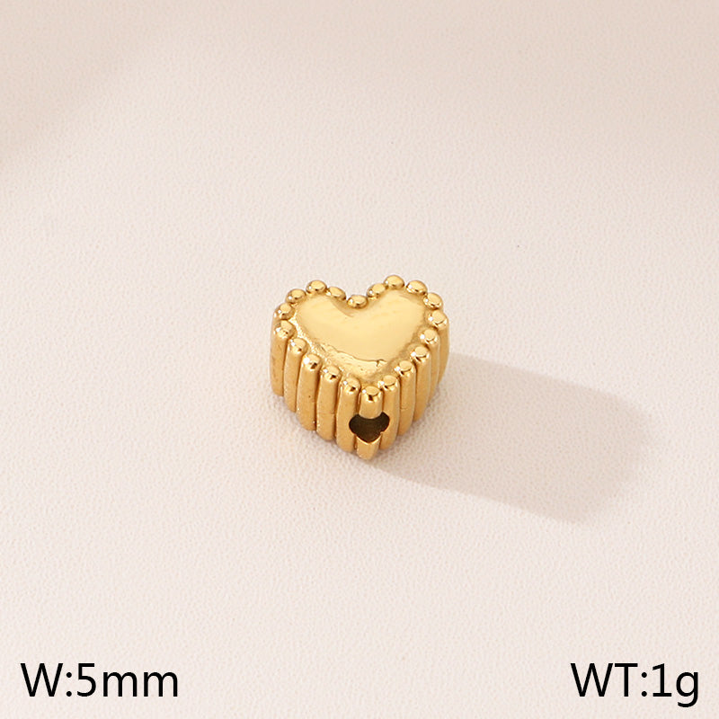 Heart Shape Pendant In 304 Stainless Steel With 18K Real Gold Plated 0.03µm PVD Coated Electroplated Finish, 1 Piece
