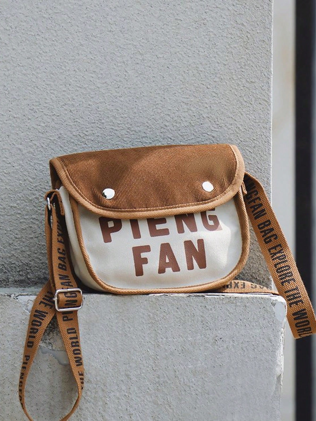 Men's Polyester Crossbody Bag With Single Shoulder Strap In Semicircle Shape, Suitable For All Seasons