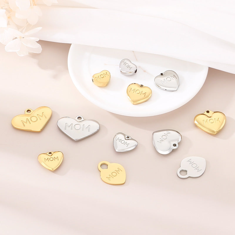 Letter Pendant In 304 Stainless Steel With 0.03µm Electroplated 18K Real Gold PVD Coating, 1 Piece Jewelry Accessory