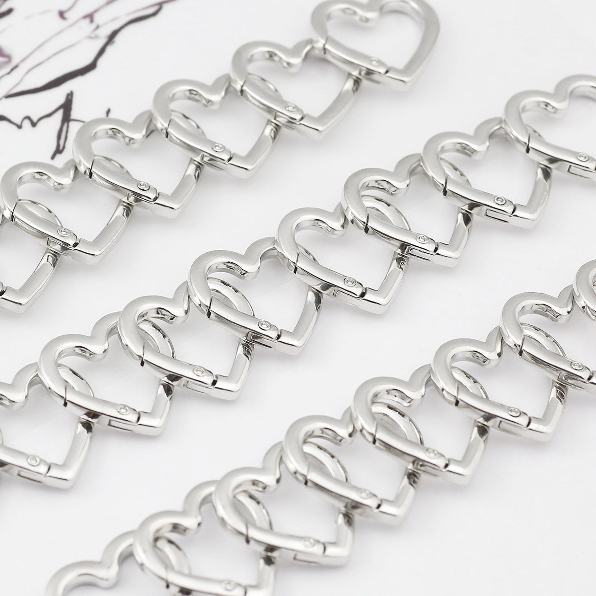Heart Shape Jewelry Buckle In Alloy With Irregular Craftsmanship, 1 PCS Package