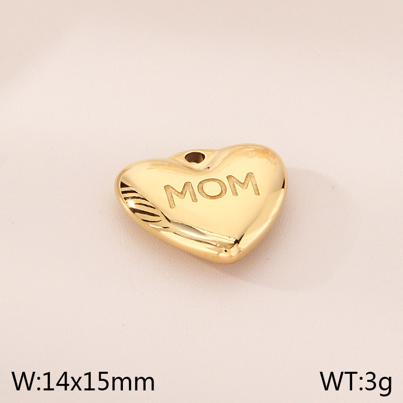 Letter Pendant In 304 Stainless Steel With 0.03µm Electroplated 18K Real Gold PVD Coating, 1 Piece Jewelry Accessory