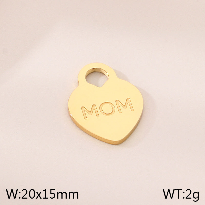 Letter Pendant In 304 Stainless Steel With 0.03µm Electroplated 18K Real Gold PVD Coating, 1 Piece Jewelry Accessory