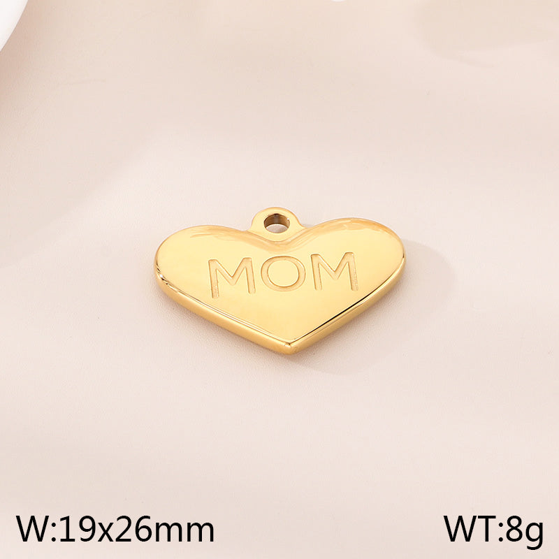 Letter Pendant In 304 Stainless Steel With 0.03µm Electroplated 18K Real Gold PVD Coating, 1 Piece Jewelry Accessory