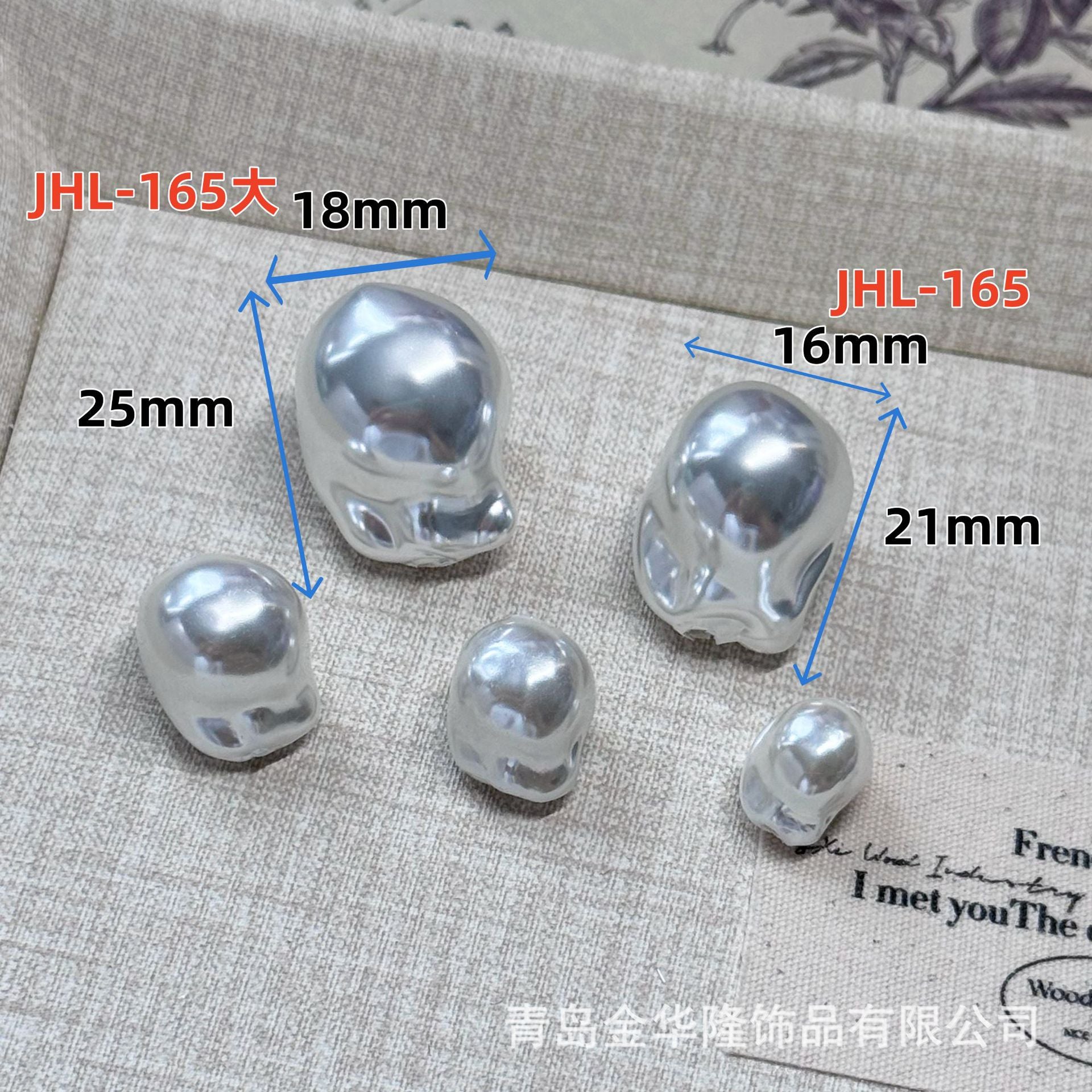 Irregular Glass Pearl Earring Findings In White, Featuring Baroque Style Design