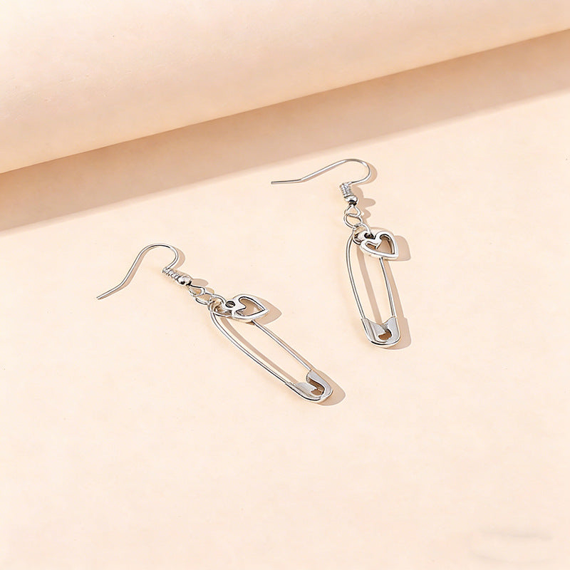 Heart Shape Stud Earrings For Women With 304 Stainless Steel Posts, Electroplated Alloy In Silver