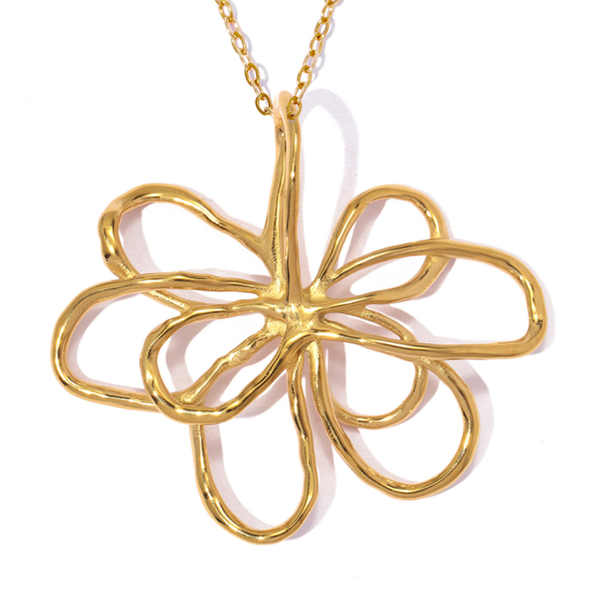 Heart Shape Pendant Set Of 3 PCS Featuring 18K Real Gold Plated 304 Stainless Steel With 0.03µm-0.05µm PVD Coated Electroplated Finish