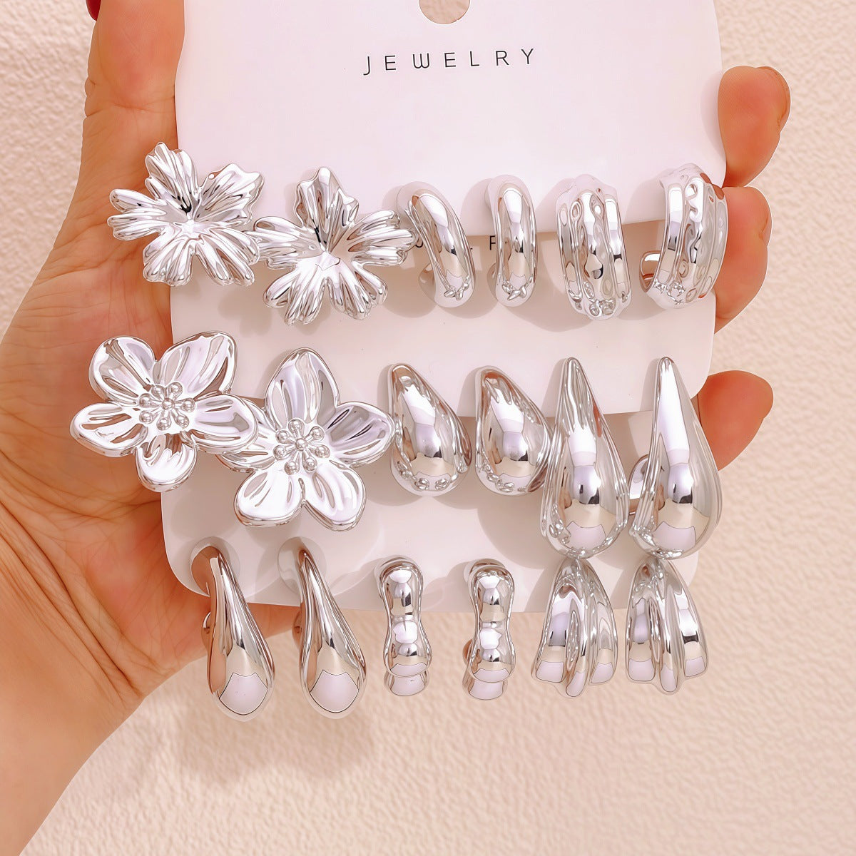 Irregular Stud Earrings For Women With 304 Stainless Steel Posts, Electroplated Gold Alloy Design