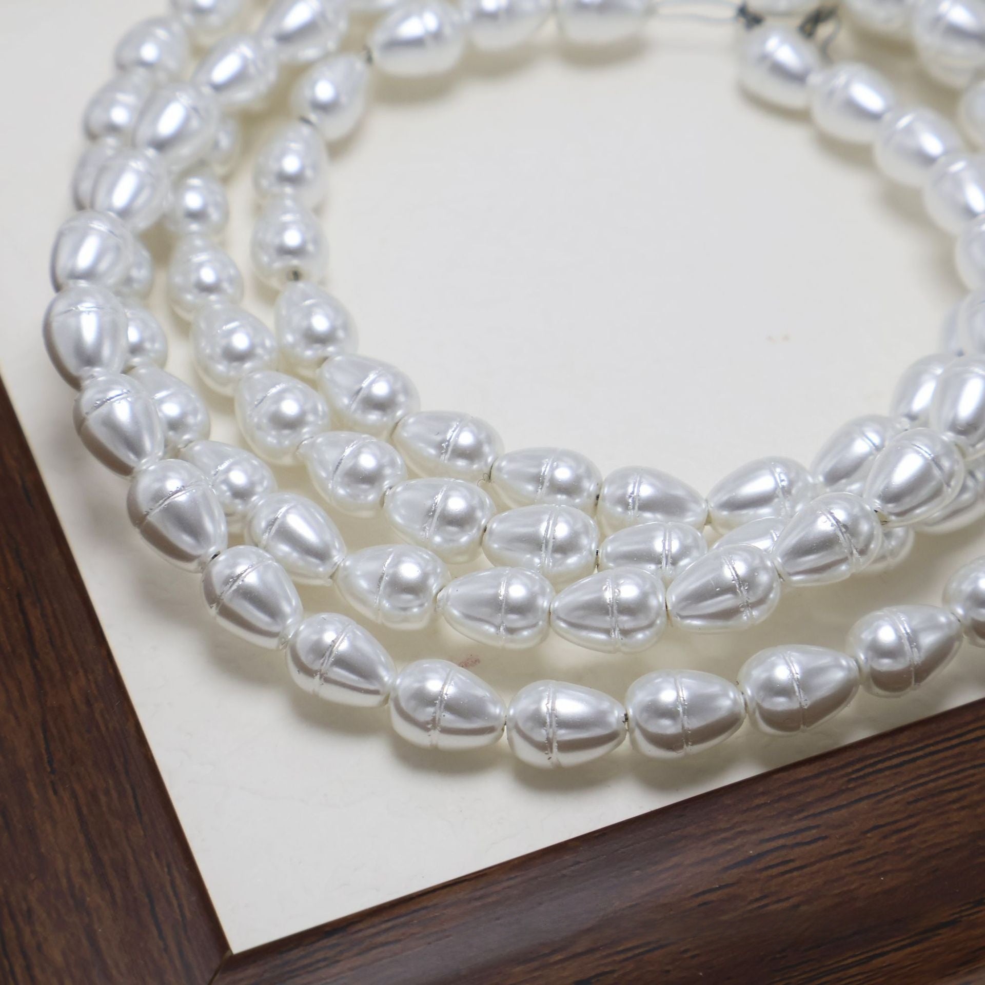 Glass Water Droplets Beads With Baroque Pearl Inlay, Featuring Elegant Baroque Style For Jewelry Making