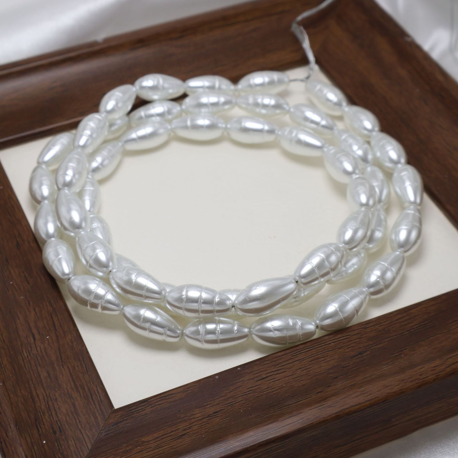 Glass Water Droplets Beads With Baroque Pearl Inlay, Featuring Elegant Baroque Style For Jewelry Making