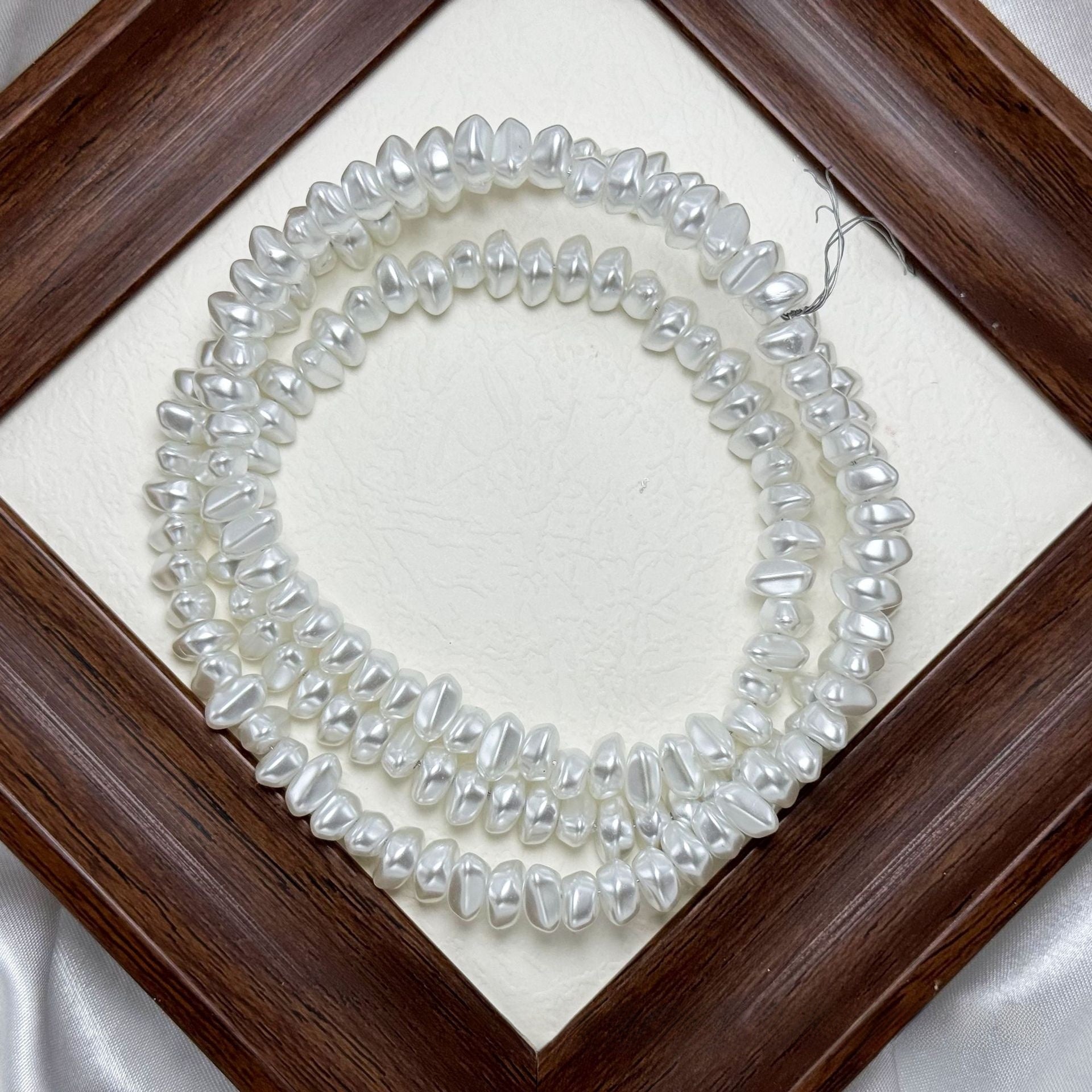 Irregular Glass Beads With Baroque Pearl Inlay, Handmade Jewelry Making Beads In Baroque Style