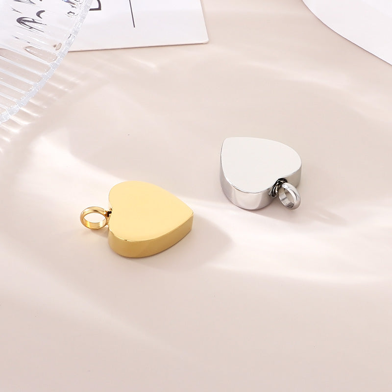 Heart Shape Pendant In 304 Stainless Steel With 18K Real Gold Plated 0.03µm Thick PVD Coated Electroplated Finish, 1 Piece