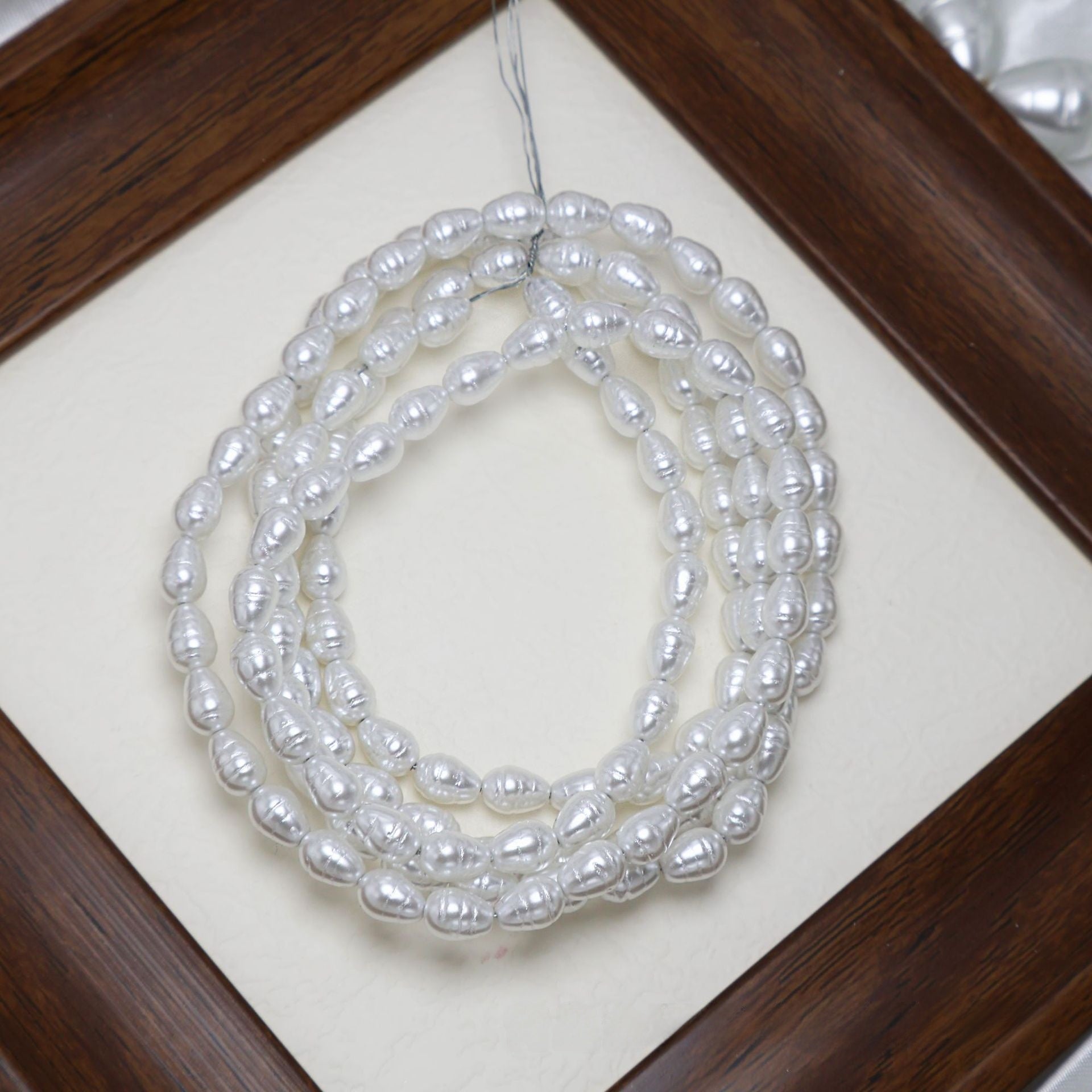 Glass Water Droplets Beads With Baroque Pearl Inlay, Featuring Elegant Baroque Style For Jewelry Making