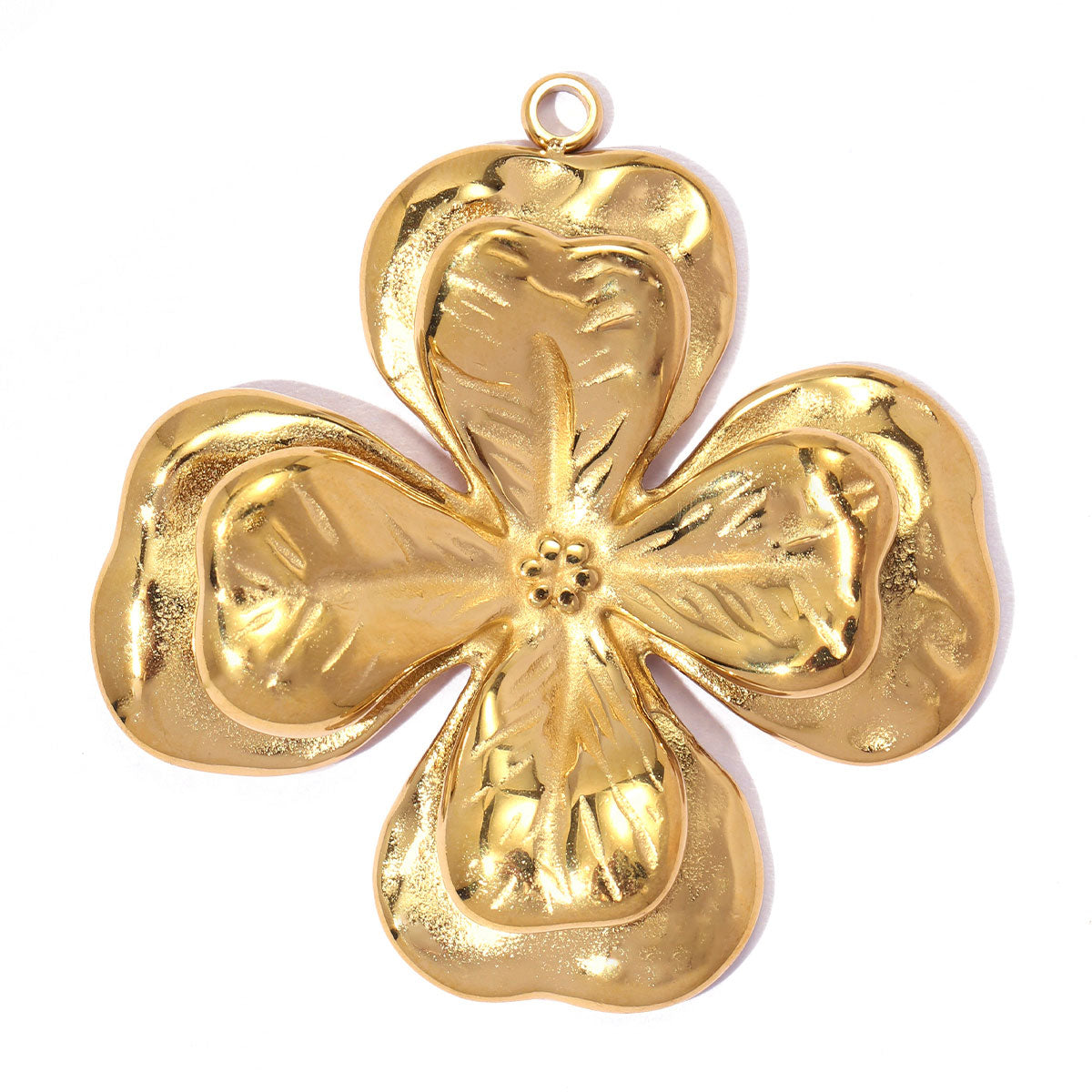 Heart Shape Pendant Set Of 3 PCS Featuring 18K Real Gold Plated 304 Stainless Steel With 0.03µm-0.05µm PVD Coated Electroplated Finish