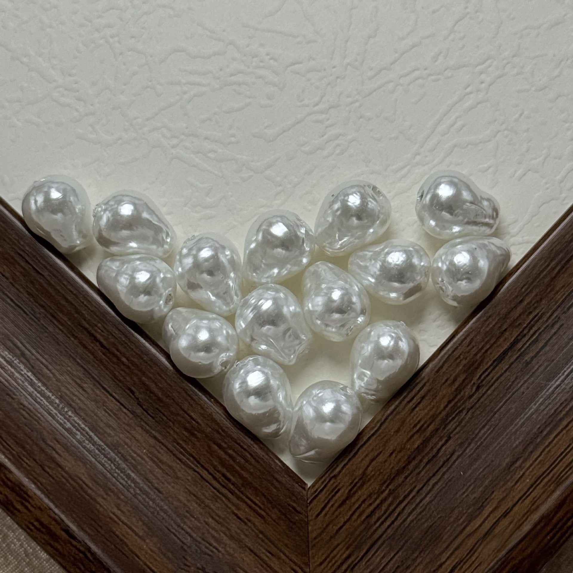 Handmade Glass Beads With Baroque Pearl Inlay, Pearl Pattern, Hole Size 6~9.9mm, Baroque Style
