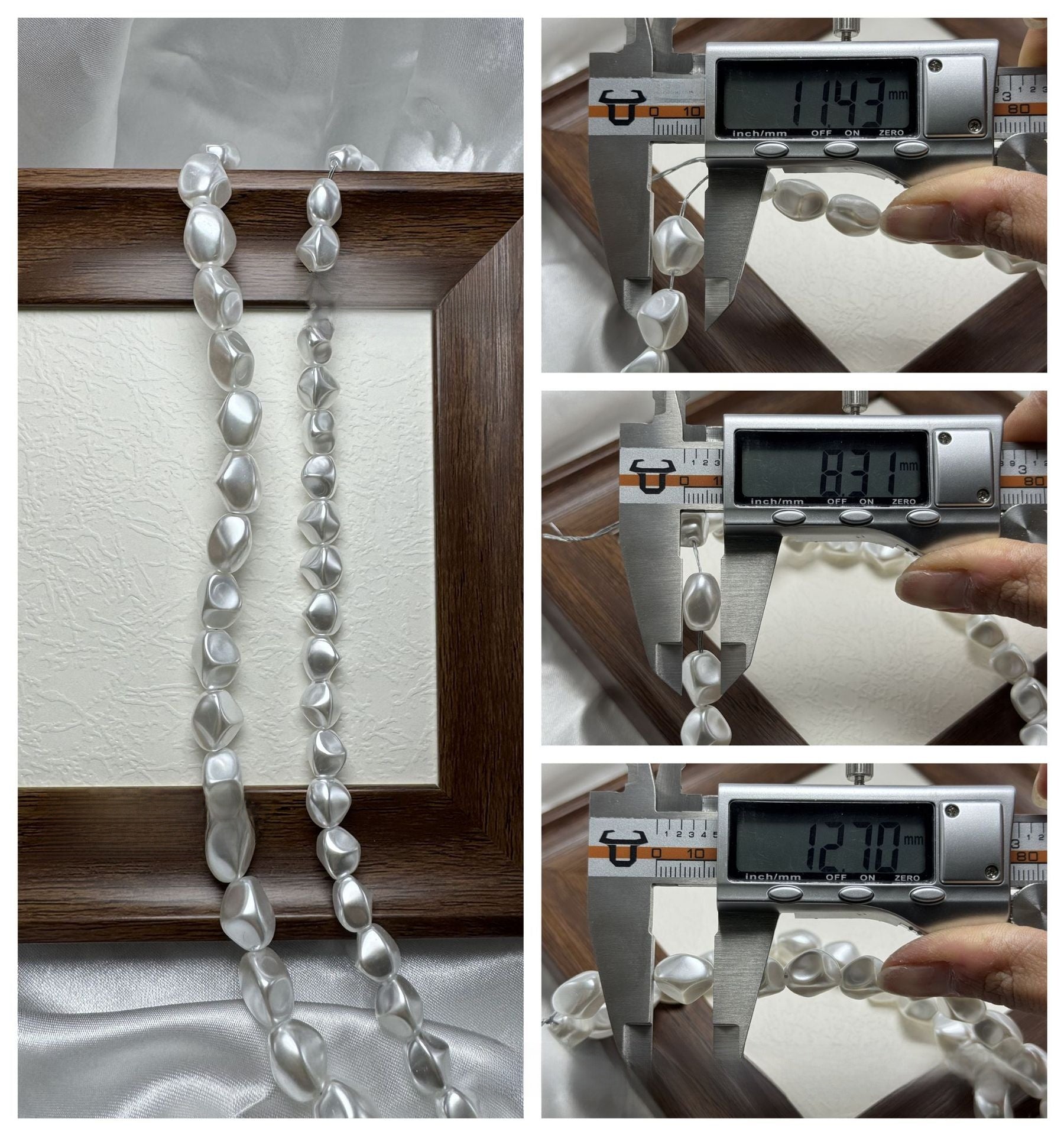 Irregular Glass Beads With Baroque Pearl Inlay, Handmade Jewelry Making Beads In Baroque Style
