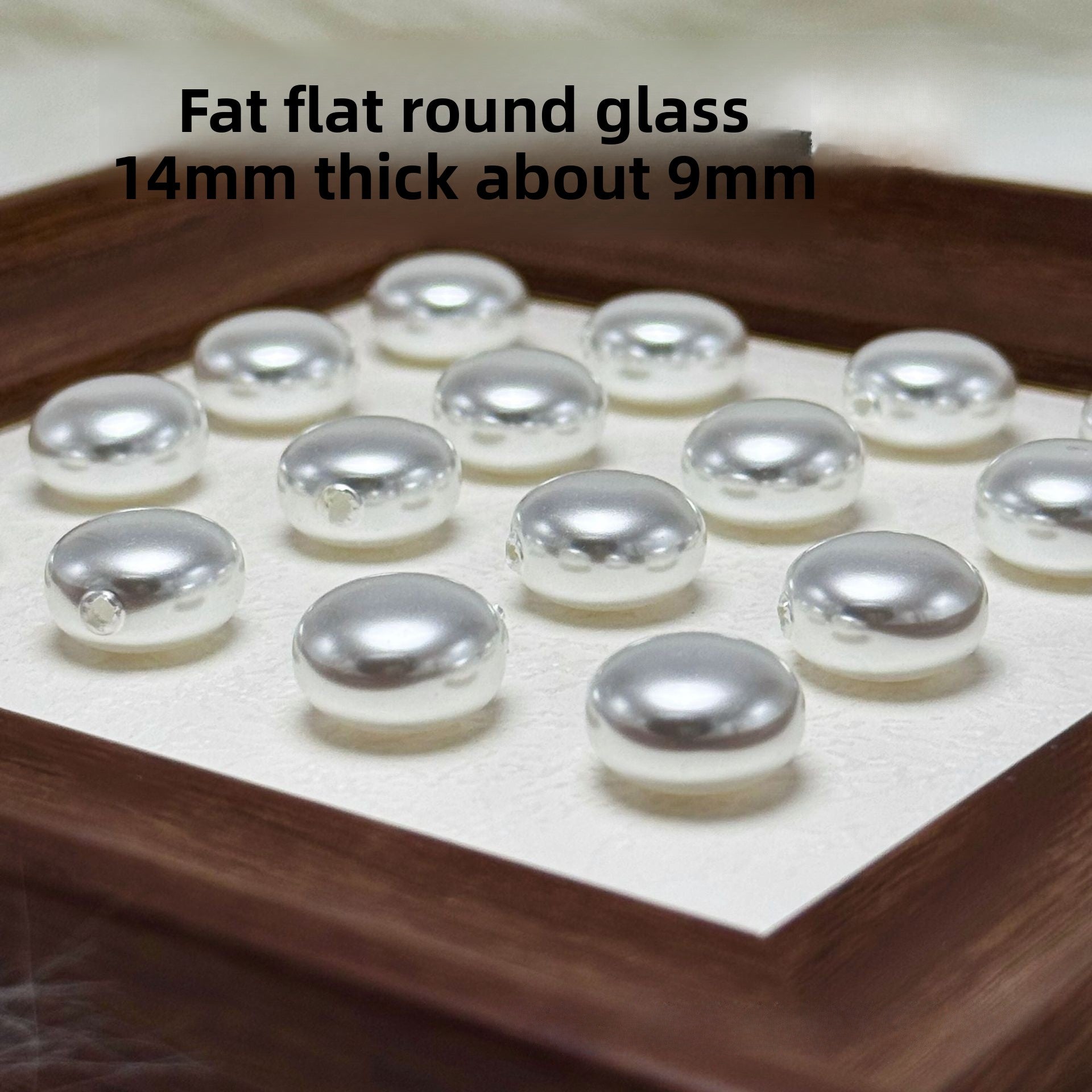 Glass Pearl Beads For Jewelry Making, Hole Size 10mm+, Baroque Style In White