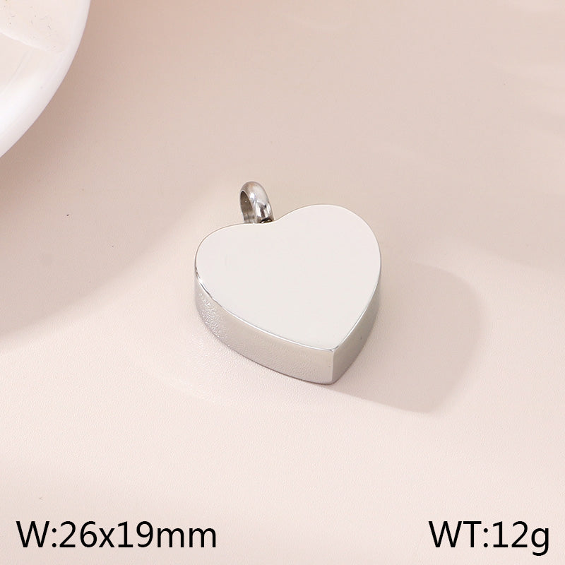 Heart Shape Pendant In 304 Stainless Steel With 18K Real Gold Plated 0.03µm Thick PVD Coated Electroplated Finish, 1 Piece