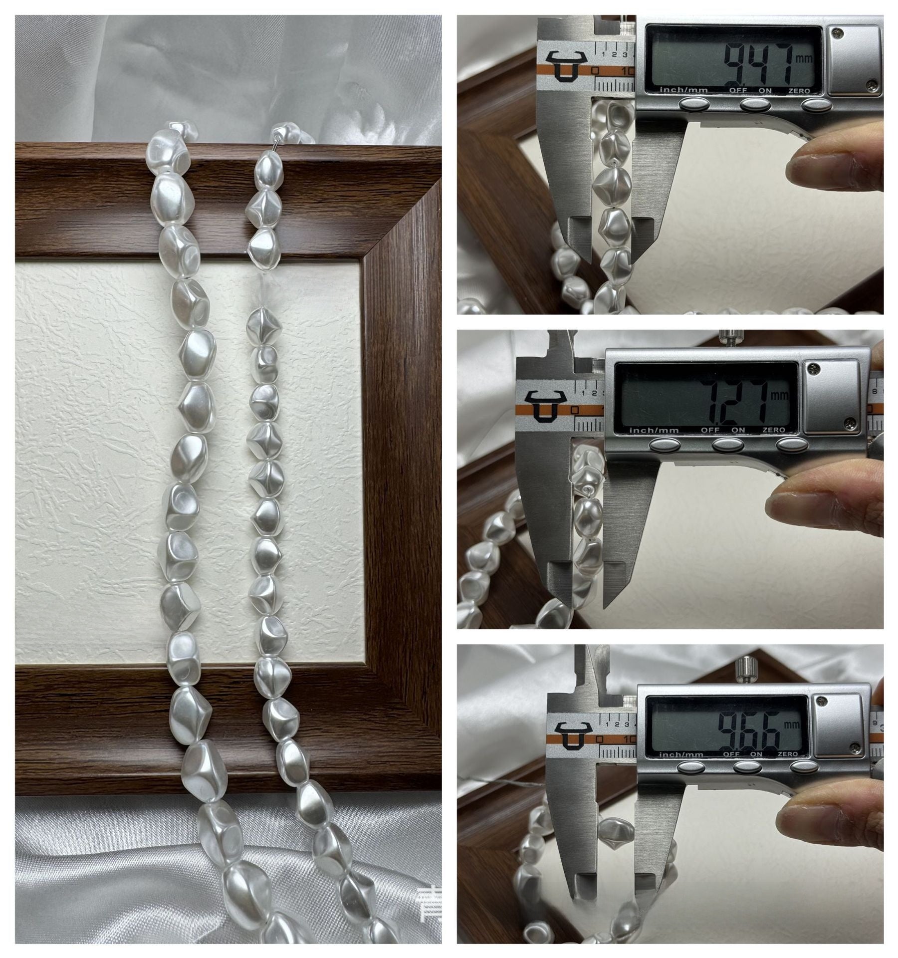 Irregular Glass Beads With Baroque Pearl Inlay, Handmade Jewelry Making Beads In Baroque Style