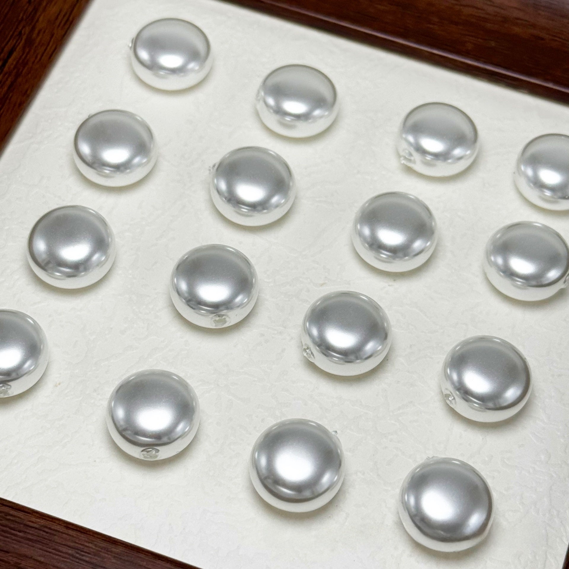 Glass Pearl Beads For Jewelry Making, Hole Size 10mm+, Baroque Style In White
