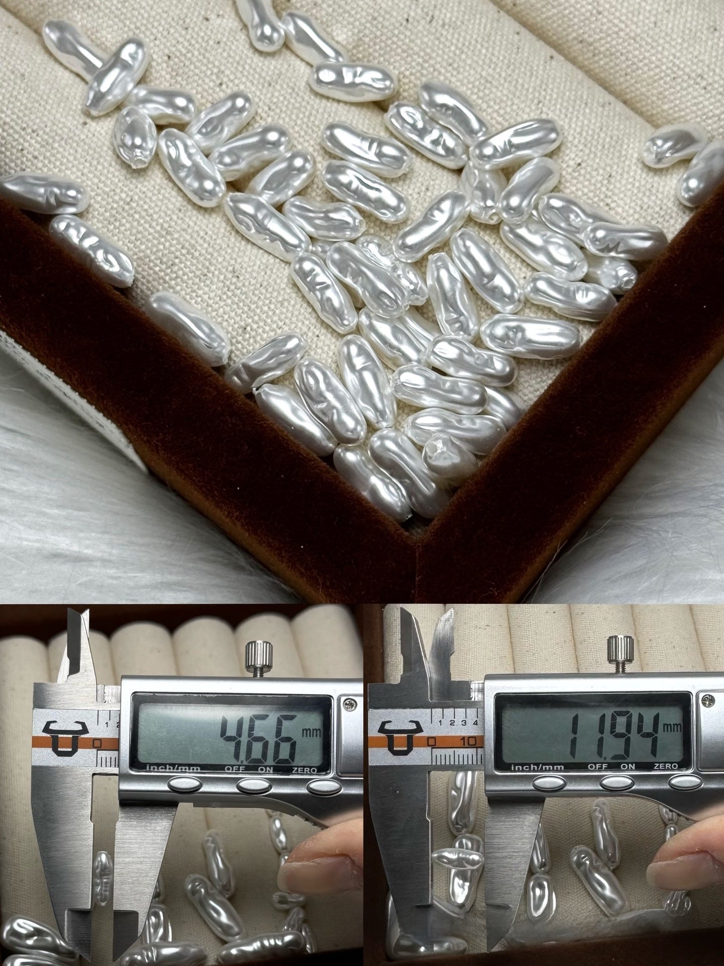 Glass Totem Beads With Baroque Pearl Inlay, Half-Drilled For Jewelry Making In Baroque Style