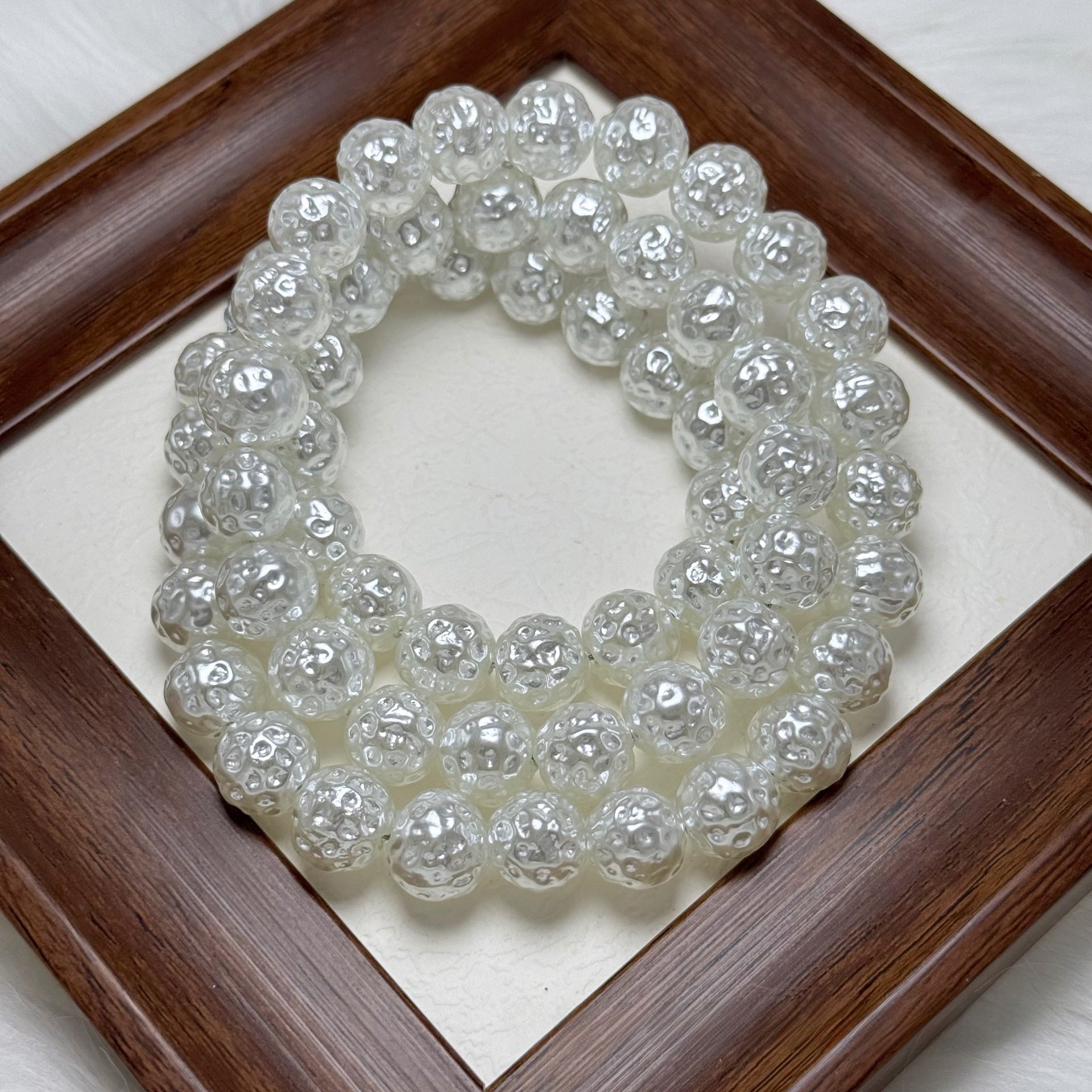 10 PCS Glass Beads With Baroque Pearl Inlay, Diameter 8mm, Center-Drilled For Jewelry Making In Baroque Style