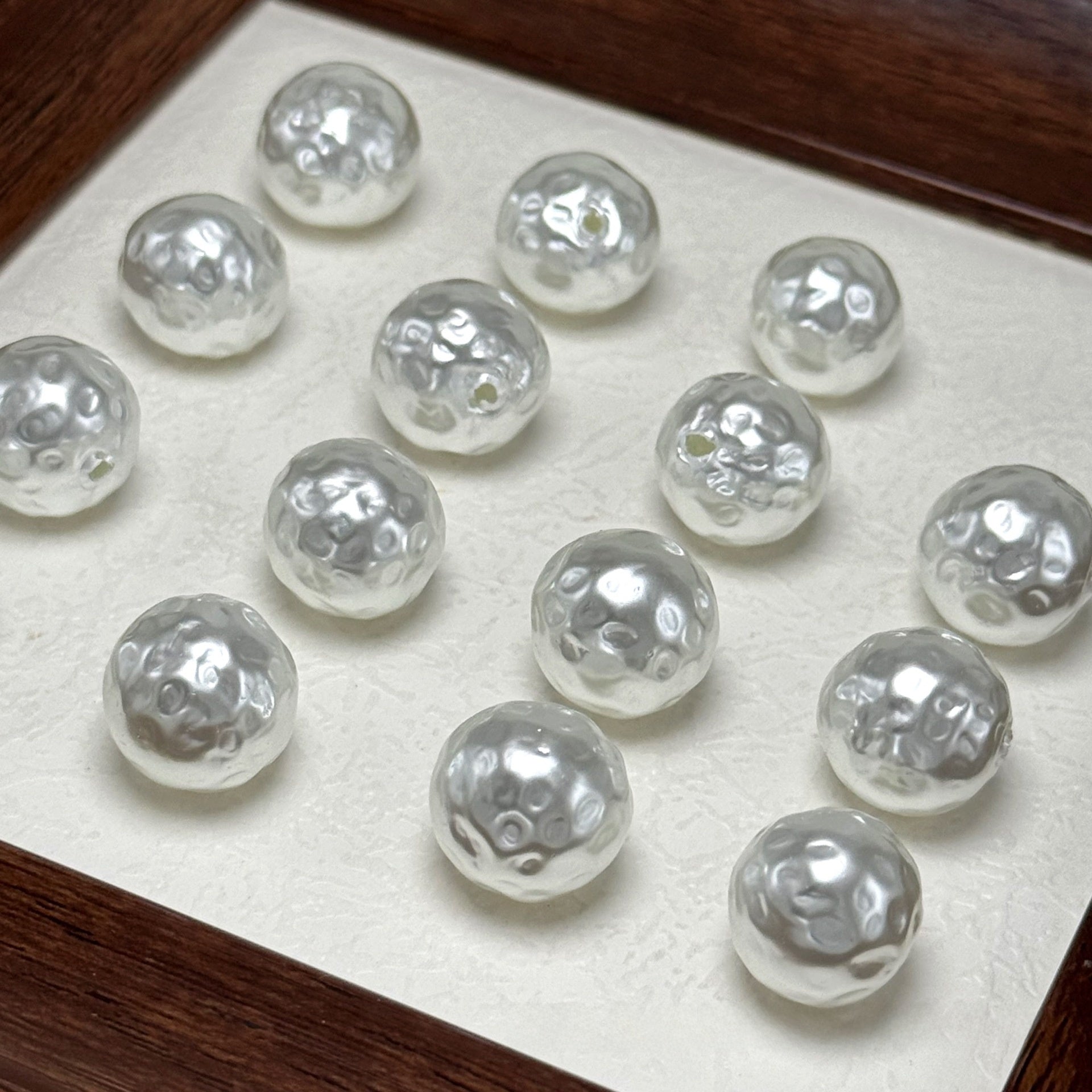 Glass Pearl Beads With 10mm+ Hole Size Featuring Glass Bead Inlay For Jewelry Making