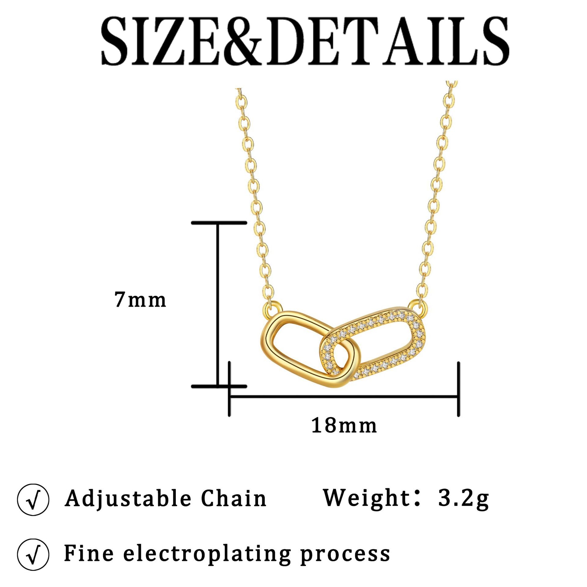 Gold Paper Clip Choker Necklace For Women In Simple Style With Copper And Rhinestones Featuring Paperclip Chain