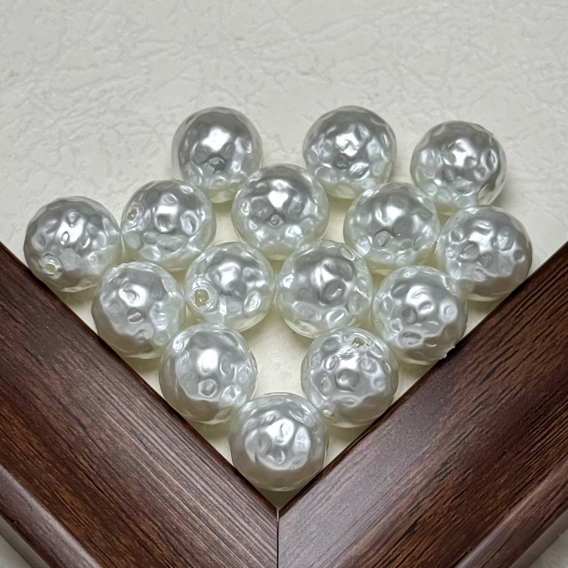 Glass Pearl Beads With 10mm+ Hole Size Featuring Glass Bead Inlay For Jewelry Making