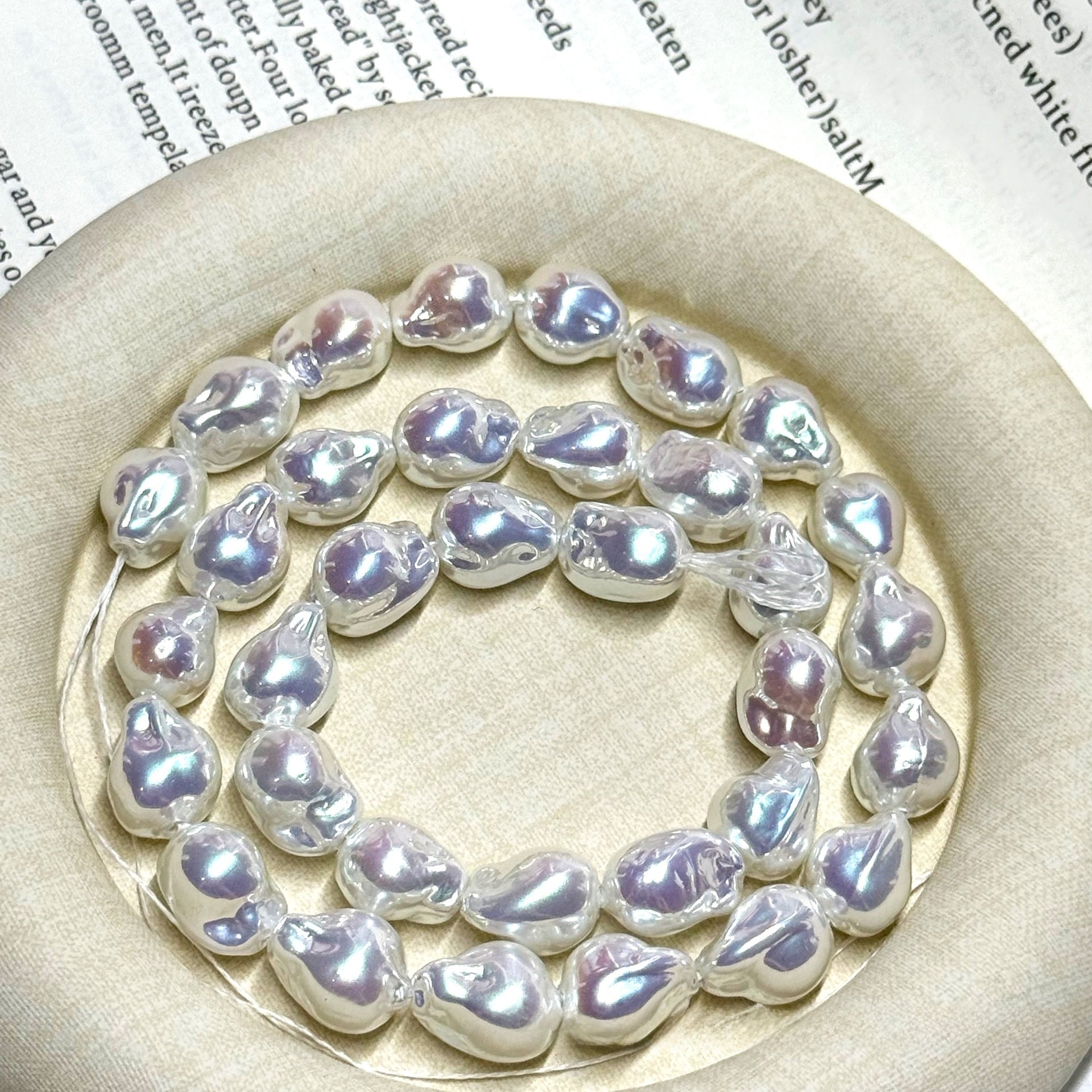 Glass Totem Beads Featuring Electroplated Craftsmanship In Baroque Style For Jewelry Making