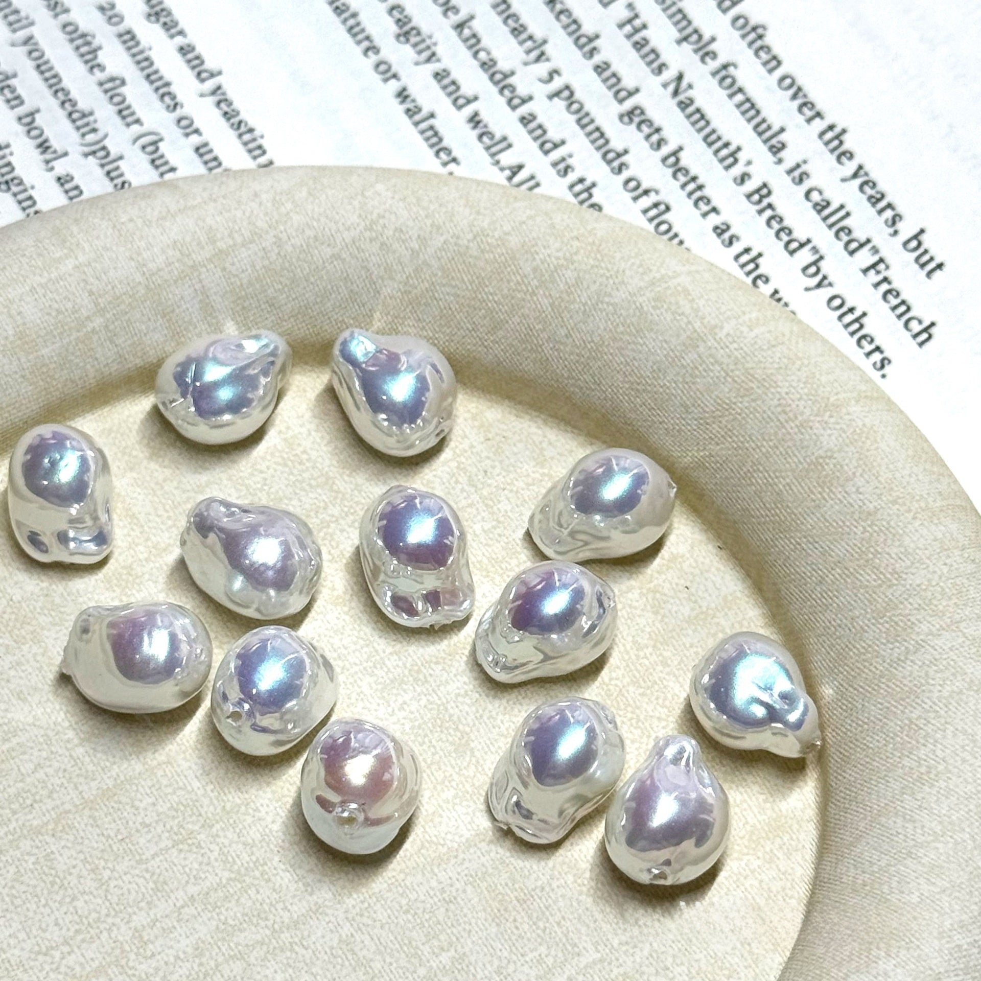 Glass Totem Beads Featuring Electroplated Craftsmanship In Baroque Style For Jewelry Making
