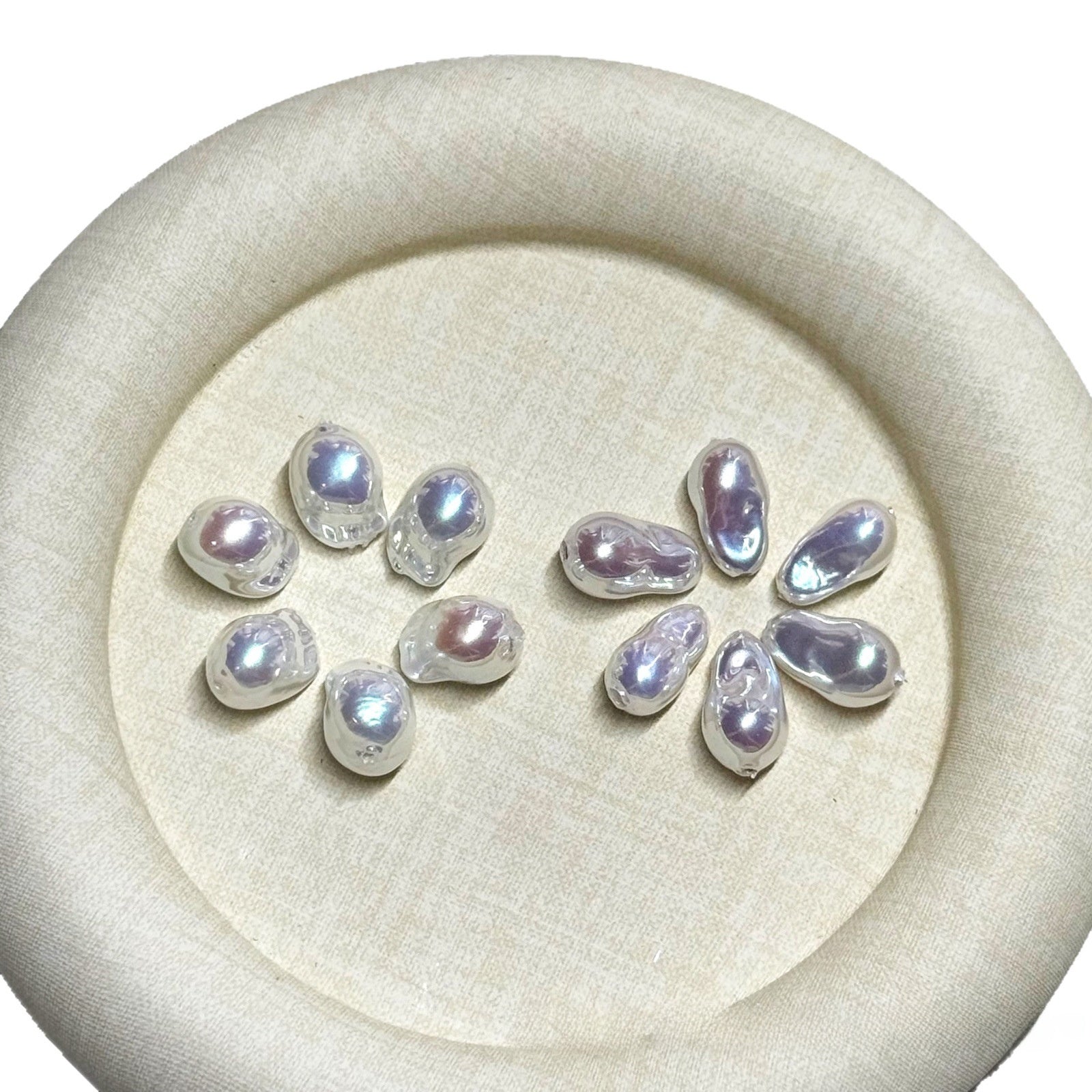 Glass Totem Beads Featuring Electroplated Craftsmanship In Baroque Style For Jewelry Making