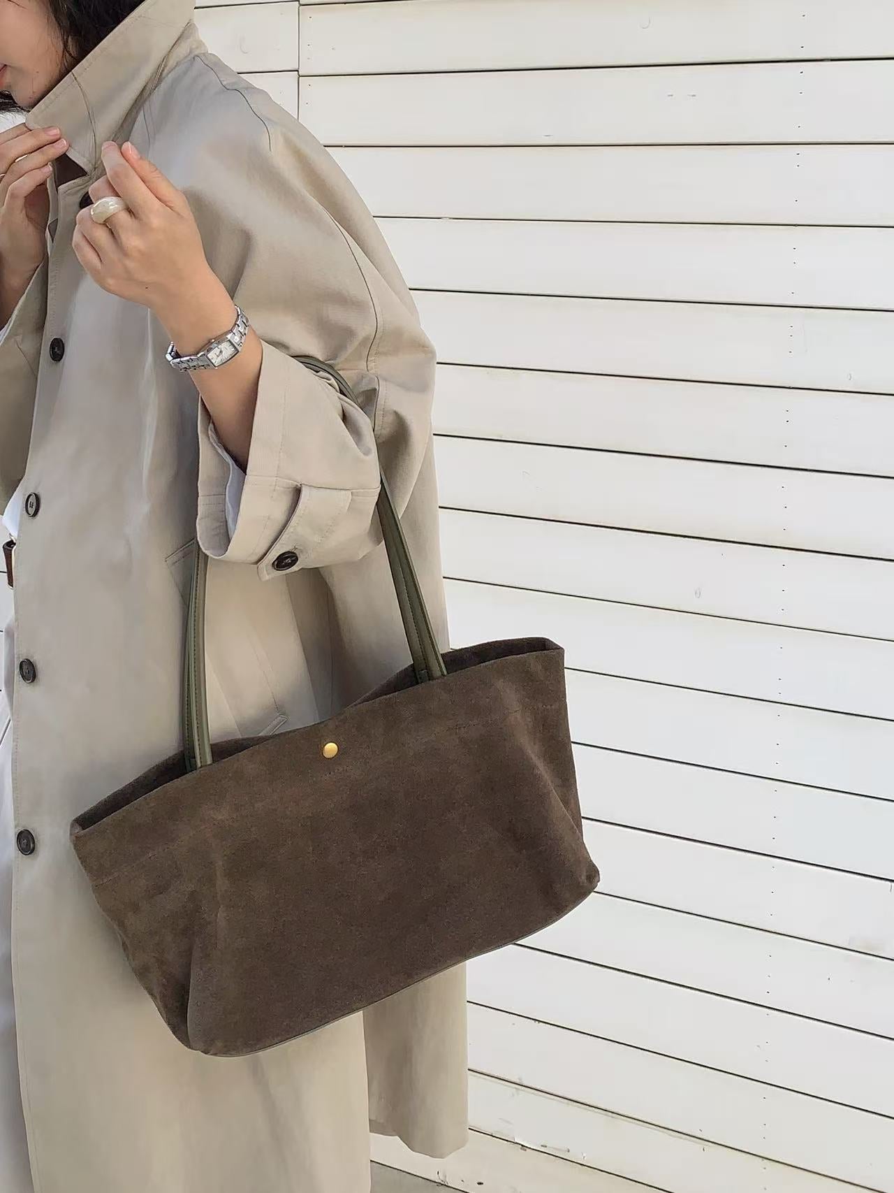 Genuine Leather Tote Bag For Women With Single Shoulder Strap, Large Capacity, Perfect For Autumn