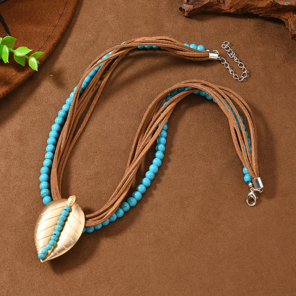 Bohemian Multicolor Shell Necklace For Women With Beaded Chain And Seed Bead Inlay, Crafted With Synthetics
