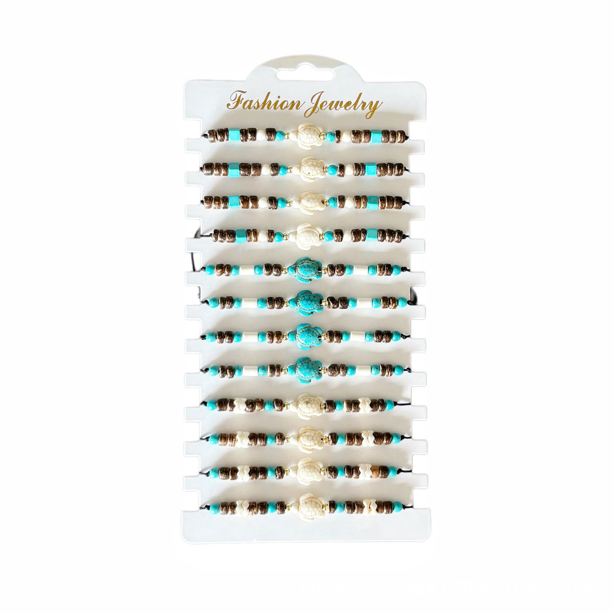 Bohemian Tortoise Unisex Bracelet Featuring Turquoise Beading Inlay Material