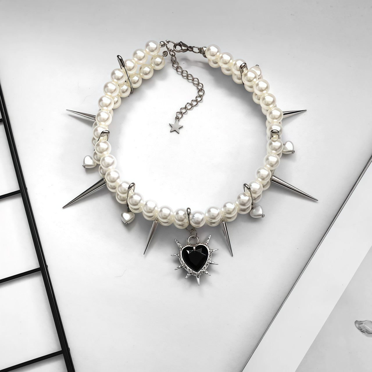 Handmade Cross Layered Necklace For Women With Artificial Pearl Chain And Imitation Pearl Pendant In Red