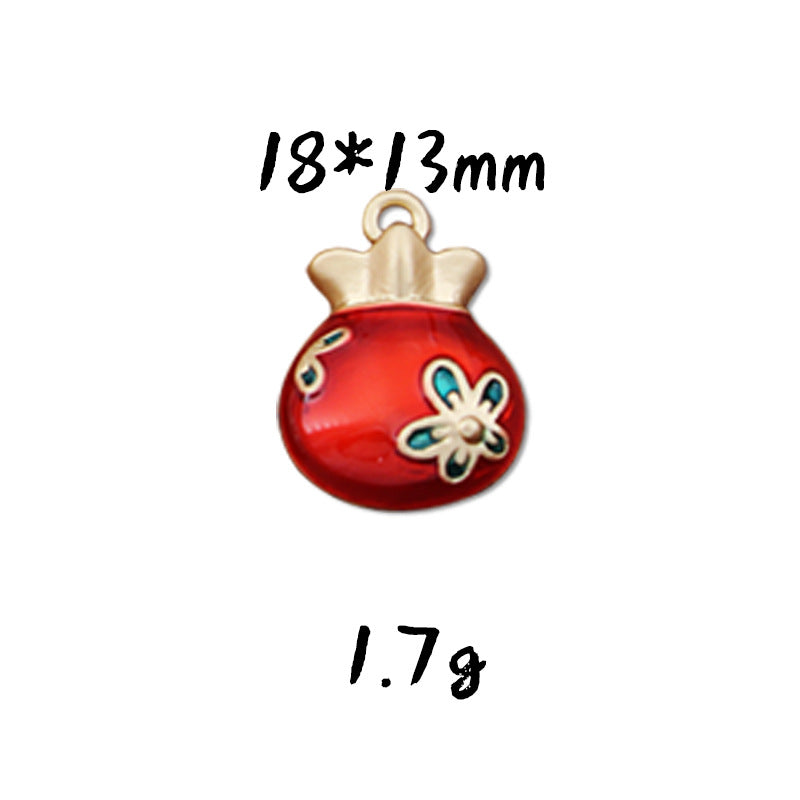 Alloy Pendant With Enamel Craftsmanship Featuring Chinoiserie Style Jewelry Accessories