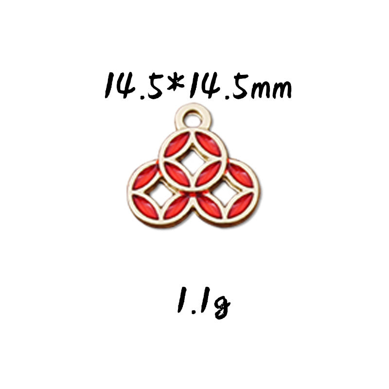 Alloy Pendant With Enamel Craftsmanship Featuring Chinoiserie Style Jewelry Accessories