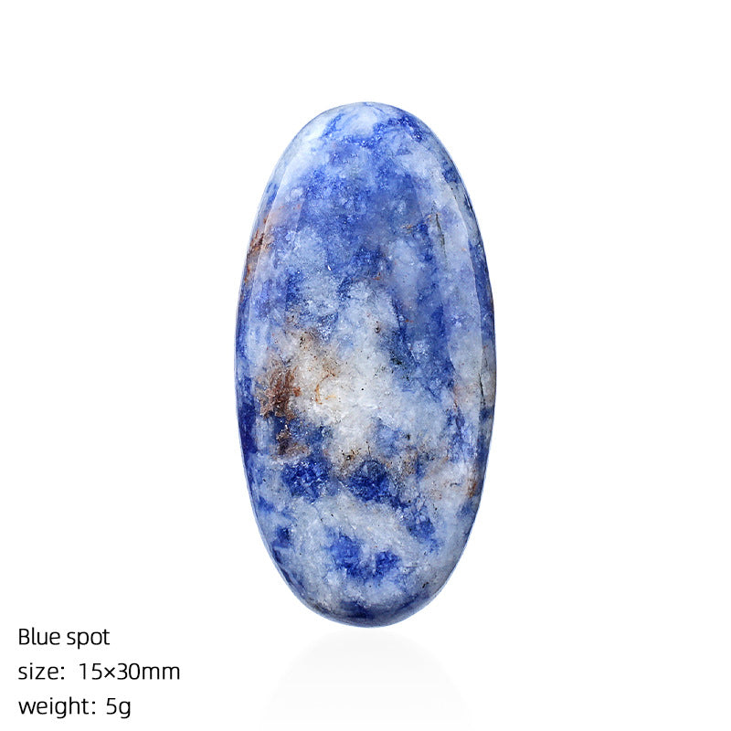 Natural Stone Jewelry Accessory With Polished Agate Inlay In Retro Style