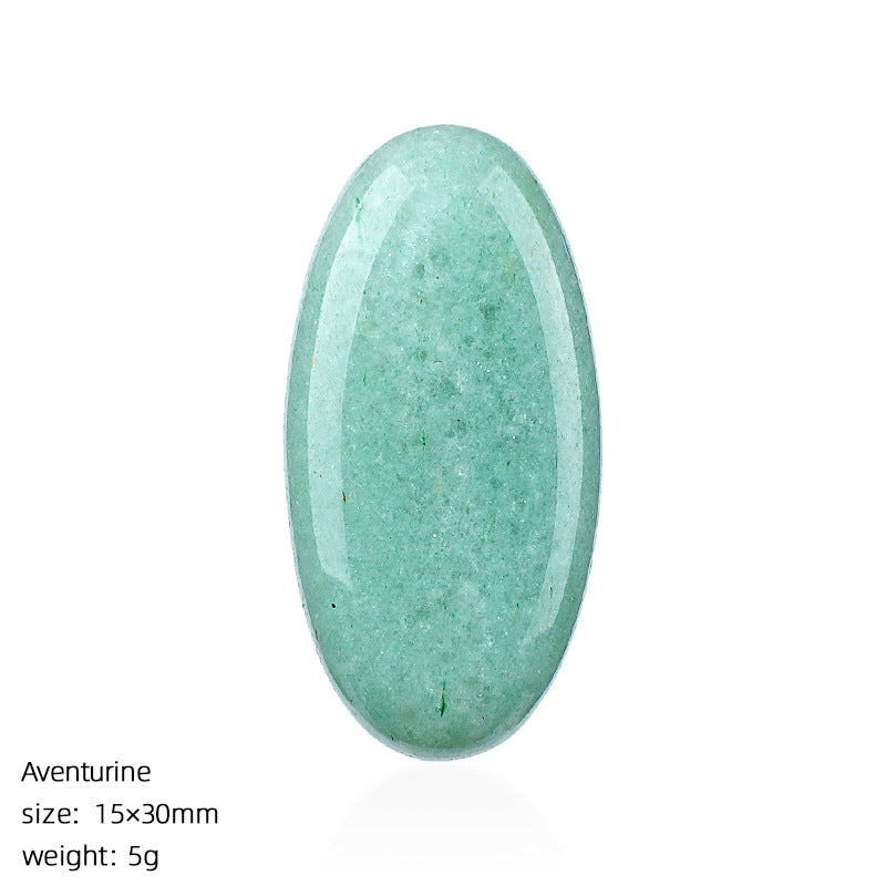 Natural Stone Jewelry Accessory With Polished Agate Inlay In Retro Style