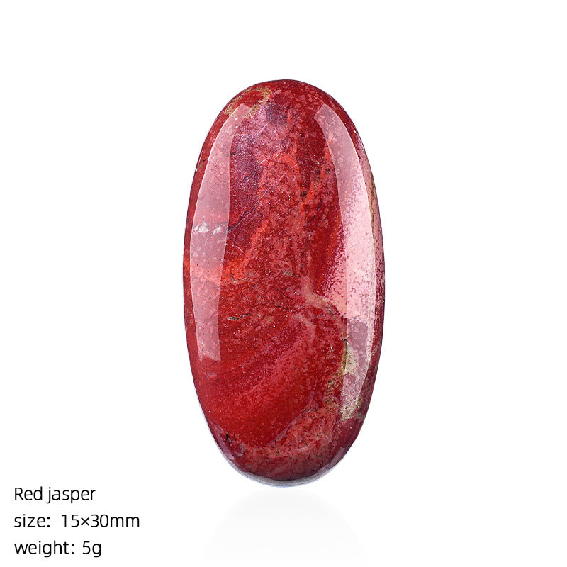 Natural Stone Jewelry Accessory With Polished Agate Inlay In Retro Style