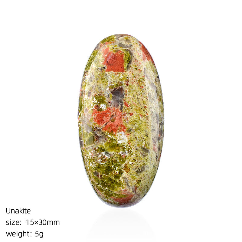 Natural Stone Jewelry Accessory With Polished Agate Inlay In Retro Style