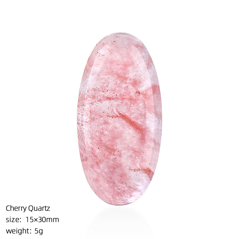 Natural Stone Jewelry Accessory With Polished Agate Inlay In Retro Style