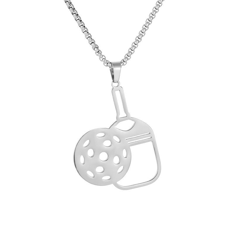 Round Gold Unisex Necklace With 304 Stainless Steel Box Chain Featuring Artificial Pearl And Titanium Steel Pendant