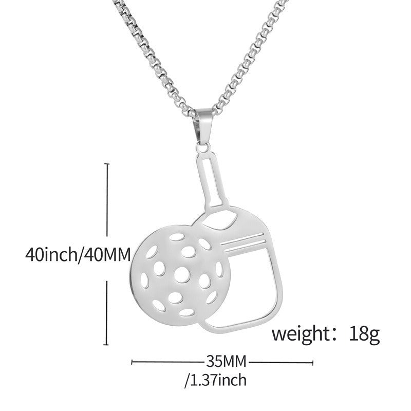 Round Gold Unisex Necklace With 304 Stainless Steel Box Chain Featuring Artificial Pearl And Titanium Steel Pendant